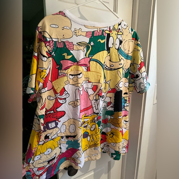 Nickelodeon Retro 90s Cartoon Characters Throwback Plus Size Tee T-shirt top 2x - Picture 6 of 9